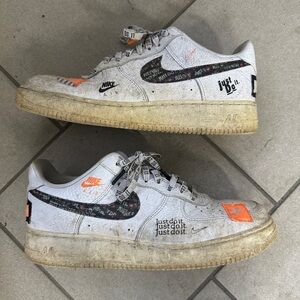 Nike Air Force 1 Low with Black and Orange Accents